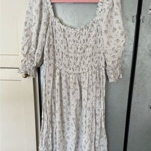 Floral White Dress H&M SIZE LARGE